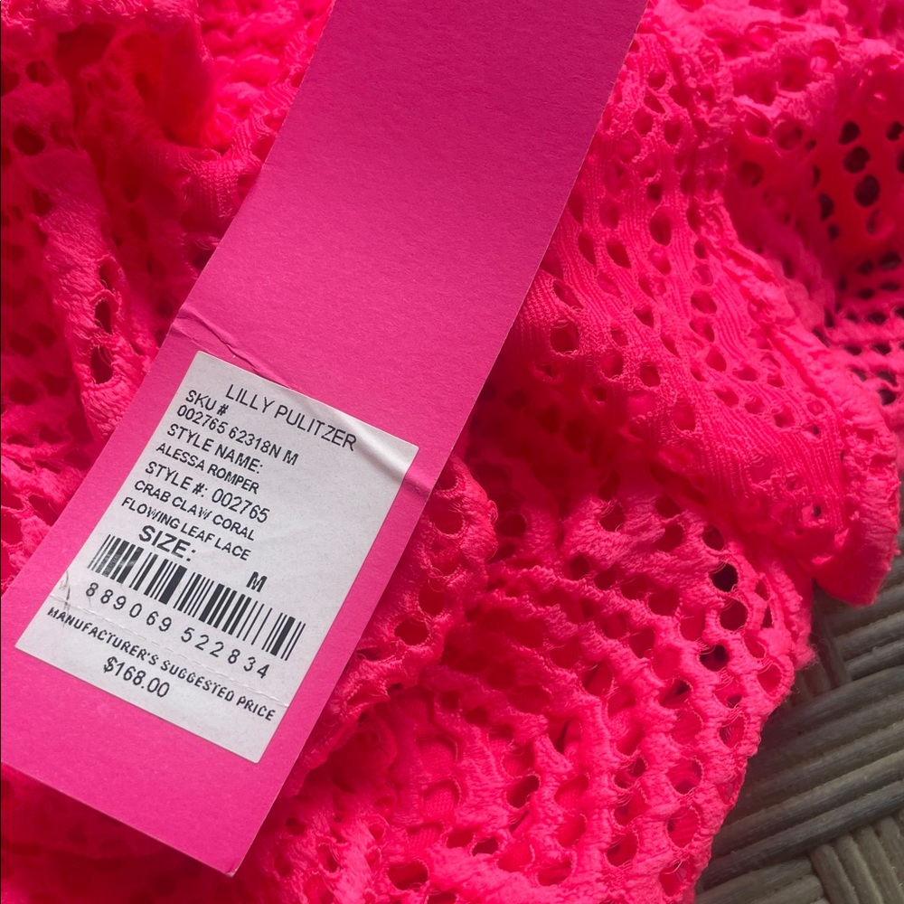 Lilly Pulitzer Neon Pink Crochet Dress